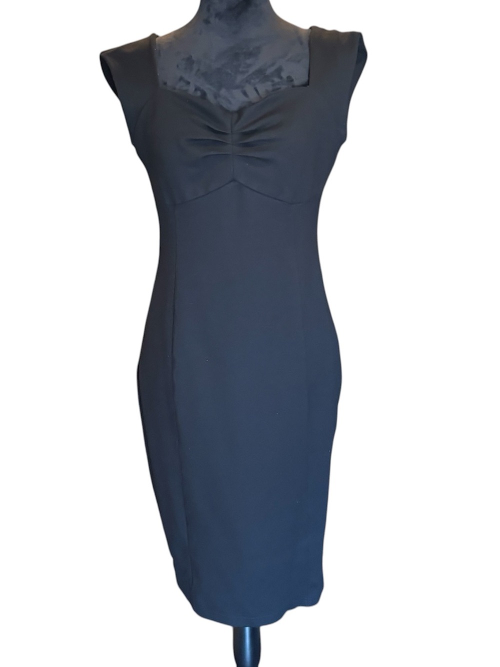Betabrand Classic Black Sleeveless Sheath Dress,Large, LBD Closet Staple Chic